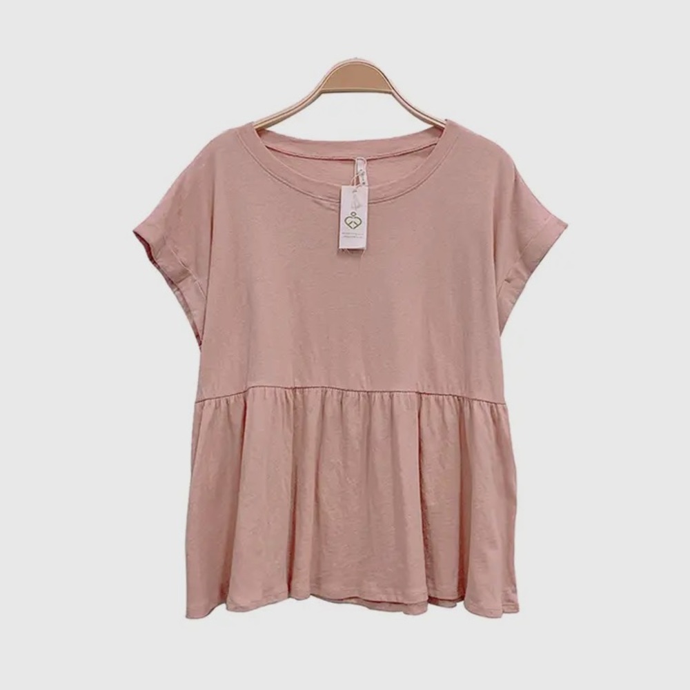 Pink Babydoll Cropped Tee